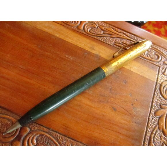vintage wearever green/Goldtone Relic Patina Working mechanical lead pencil - Picture 2 of 6